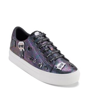 KARL LAGERFELD Cate Pins Lace Up Sneakers Shoes Hawk2163 - Blue