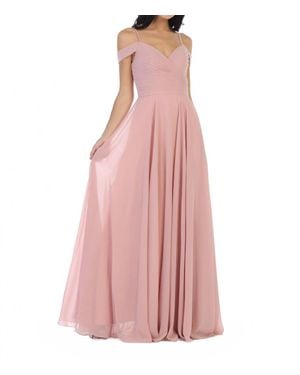 EVA Off Shoulder Maxi Dress - Pink