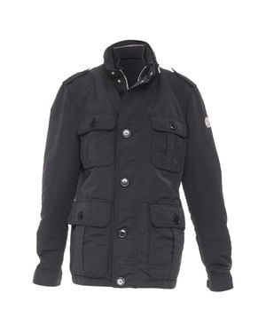 Moncler Four Pocket Stand Collar Utility Jacket - Blue