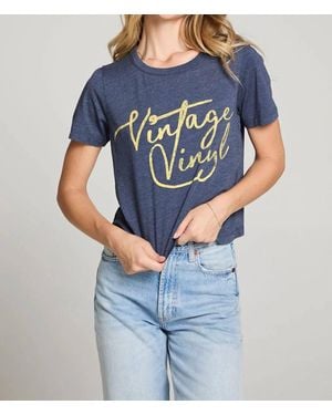 Chaser Brand Vintage Vinyl Tee - Blue