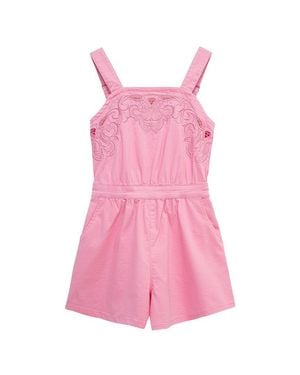 Habitual Embroidered Romper - Pink