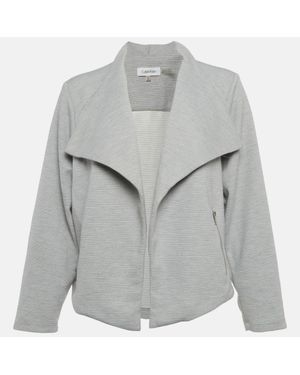 Calvin Klein Ribbed Corduroy Open-Front Jacket - Gray