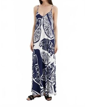 Antigel Long Beach Dress - Blue