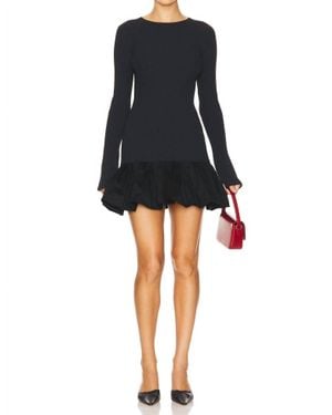Clea Cosette Knit Mini Dress - Black