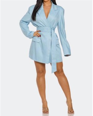Capsulle She's The Boss Blazer Dress - Blue