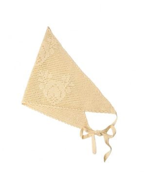 Loeffler Randall Viv Crochet Head Scarf - White