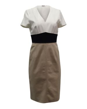 Diane von Furstenberg V-Neck Knee Length Dress - Gray