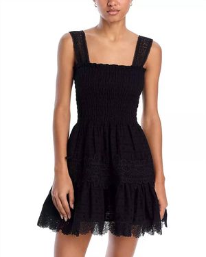 Waimari Leah Smocked Mini Dress - Black