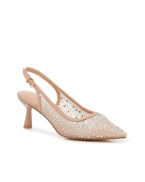 Chinese Laundry Minna Pumps Nude Rhinestone Pointed Toe Gal1013 - Pink