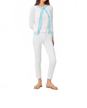 Lilly Pulitzer Brockton Crew Neck Cardigan - White
