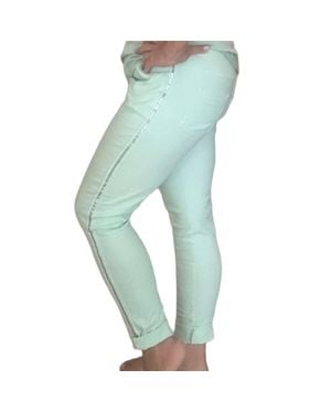 Made In Italy Argento Side Studded Magic Pants - Blue