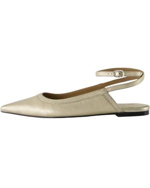Free People Jules Point Wrap Flats - Metallic