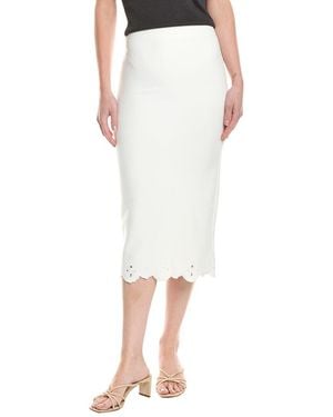 HL Affair Eyelet Hem Skirt - White