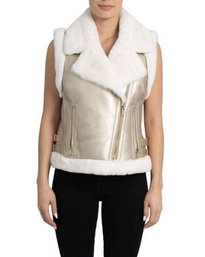 Love Token Zoe Moto Vest - White
