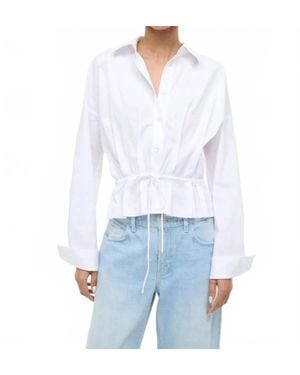 STAUD Primrose Button-Down Shirt - White