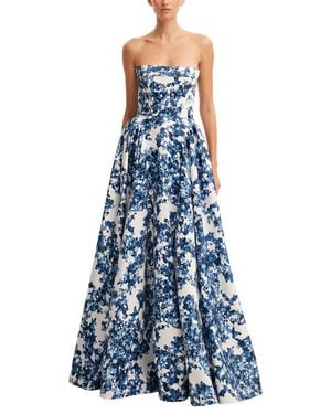 Homeyee Printed Maxi Dress - Blue
