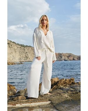 Chinti & Parker Cream Laura Whitmore Bohemian Hoodie - Blue