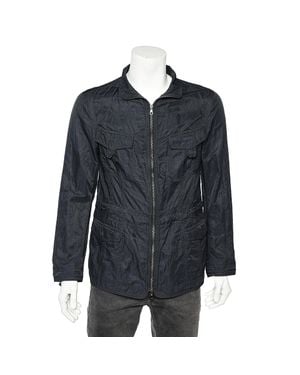 Emporio Armani Midnight Cotton Utility Jacket - Blue