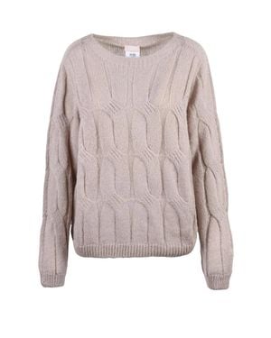 Liu Jo Cable Knit Sweater With Textured Design And Warm Feel - Pink