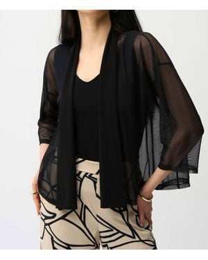 Joseph Ribkoff Mesh Cover Up Top - Black