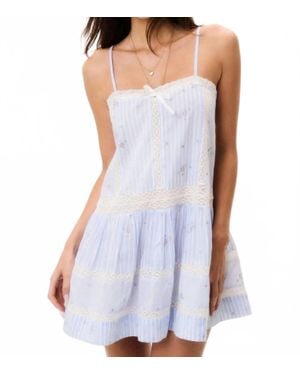 LoveShackFancy Vionett Mini Dress - Blue