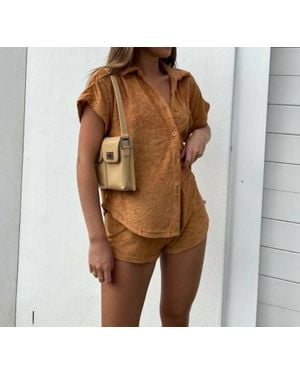 Araminta James Terry Shirt Set - Brown
