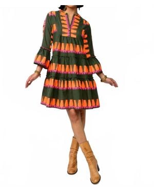 Uncle Frank Jacquard Tiered Dress