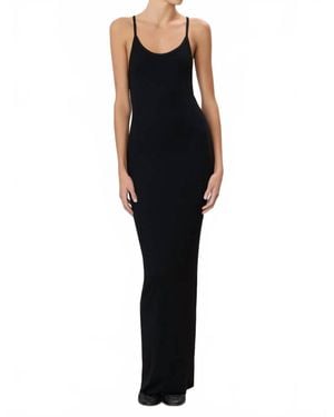 ÉTERNE Ribbed Tank Maxi Dress - Black