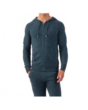 Ron Dorff Zipped Hoodie - Blue