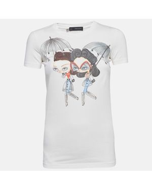 DSquared² Print Cotton Short Sleeve T-Shirt - White