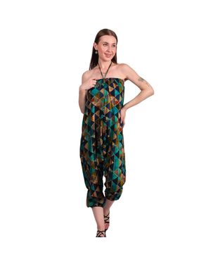 TRUEDAMES Boho Harem Pants Stylish Beach Lounge Casual Wear - Green