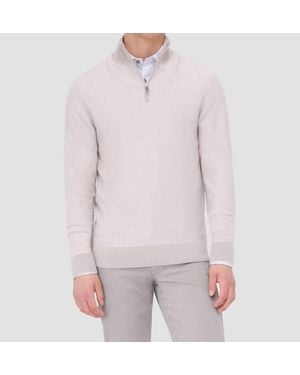 Bugatchi Half Zip Sweater - Purple