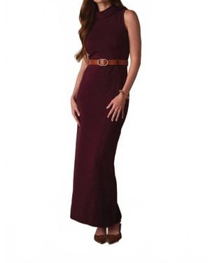 The Normal Brand Eloise Column Dress - Red