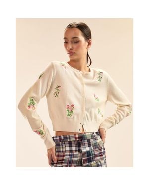 Cynthia Rowley Forget Me Not Cardigan - Natural