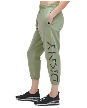 DKNY Cotton Logo Jogger Pants - Green