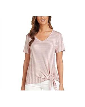 Matty M Side Tie T-Shirt - Pink