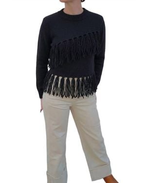 DELUC Max Fringe Detail Sweater - Black