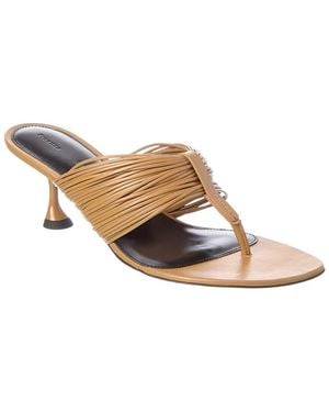 Proenza Schouler Cable T Strap Leather Sandal - White