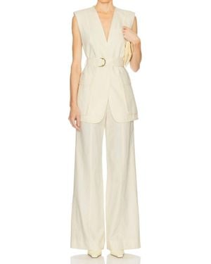 Ulla Johnson Yalena High Rise Wide Leg Pant - Natural