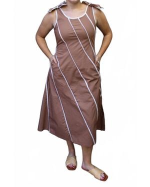 TCEC Lisa Midi Dress - Brown