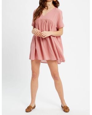 Listicle So Sweet Babydoll Dress - Red