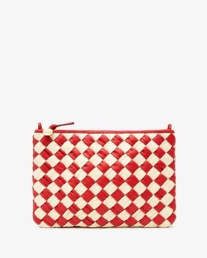 Clare V. With Tabs Flat Clutch Bag - Red