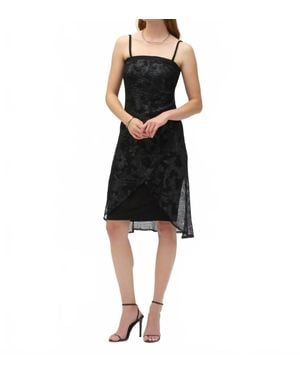 Joseph Ribkoff Foiled Strapless Sheath Dress - Black