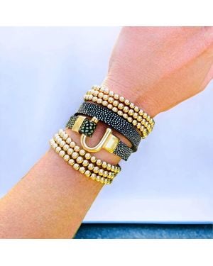 Shiver + Duke Horseshoe Leather Wrap Bracelet - Multicolor