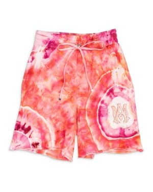 Amiri Tie Dye Ma Sweatshorts - Red