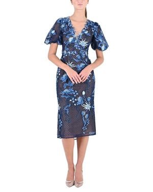 Marchesa Midi Dress - Blue