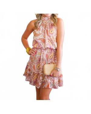 Sweet Lemon Pretty Paisley Dress - Pink