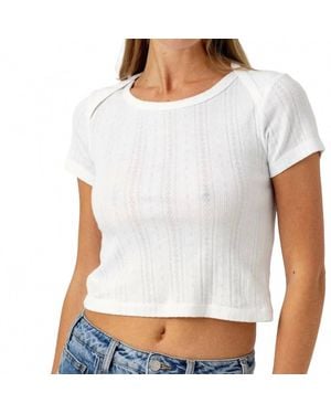 Sundays Pointelle Baby Brother Tee - White
