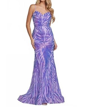 Nox Anabel Sweetheart Trumpet Evening Gown - Purple