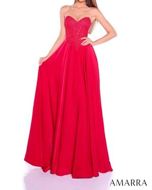Amarra Sweetheart Neckline Prom Dress - Red